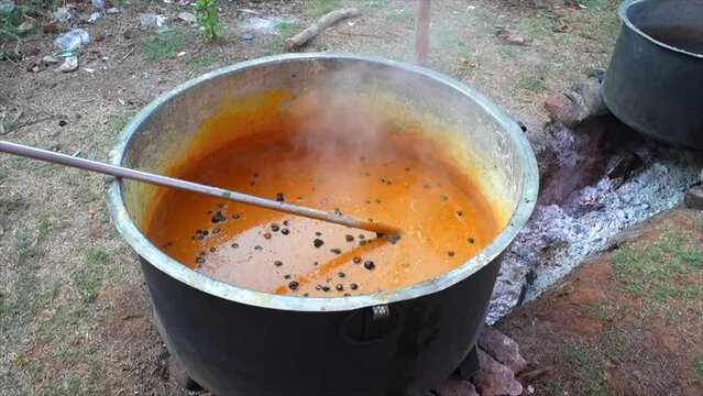 split pigeon peas Recipe making in indian style closeup view