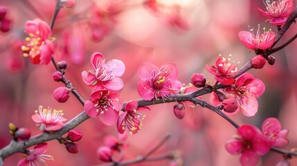 Cherry Plum Blossom in Spring