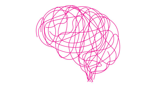 intricate brain design with twisting lines for artificial intelligence