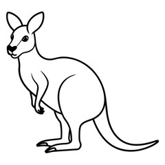 kangaroo mascot,crocodile silhouette,kangaroo face vector,icon,svg,characters,Holiday t shirt,black kangaroo face drawn trendy logo Vector illustration,kangaroo line art on a white background