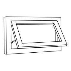 window outline vector illustration