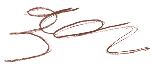 brown pencil strokes isolated on transparent background