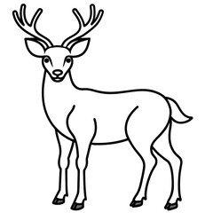 deer mascot,deer silhouette,deer face vector,icon,svg,characters,Holiday t shirt,black deer drawn trendy logo Vector illustration,deer line art on a white background