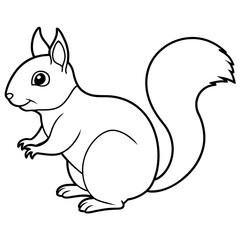 squirrel with acorn mascot,squirrel silhouette,squirrel face vector,icon,svg,characters,Holiday t shirt,black squirrel drawn trendy logo Vector illustration,squirrel line art on a white background