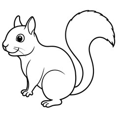 squirrel with acorn mascot,squirrel silhouette,squirrel face vector,icon,svg,characters,Holiday t shirt,black squirrel drawn trendy logo Vector illustration,squirrel line art on a white background