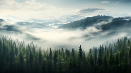 Obraz premium landscape with fog