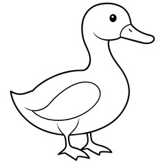 duck isolated mascot,duck silhouette,duck face vector,icon,svg,characters,Holiday t shirt,black duck drawn trendy logo Vector illustration,duck line art on a white background