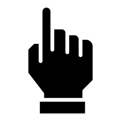 Hand icon on white background. Vector illustration.