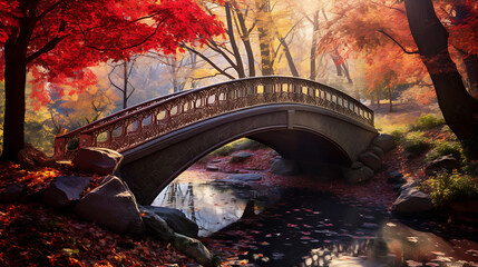 bridge in the forest - 786864846