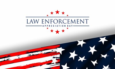  Law enforcement appreciation day (LEAD) is observed every year on January 9, to thank and show support to our local law enforcement officers who protect and serve. vector illustration