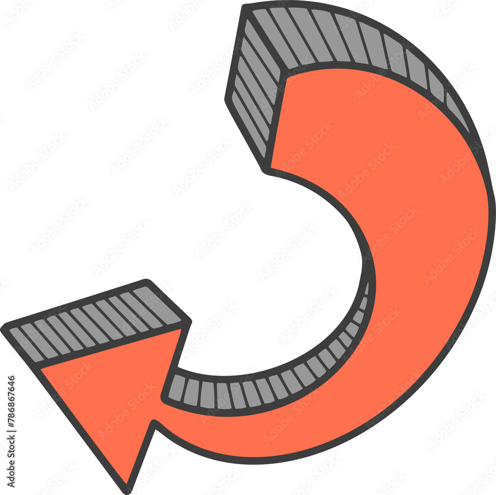 Poster hand drawn doodle arrow. pencil yellow line sketch. curve design element. outline sign of cursor. gr