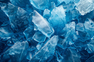 Crystalline Depths: A Macro View of Blue Ice Crystals