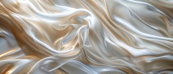 Silken cloth swirls for luxury product display - obrazy, fototapety, plakaty