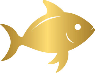Food and drink icon, golden fish icon