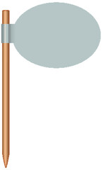 Vector illustration of a pencil with speech bubble