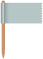 Vector illustration of an empty flag banner.