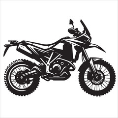 Obraz premium a black and white vector of a motocross bike