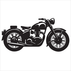 Obraz premium Chopper bike silhouette vector on a white background