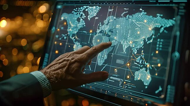 The Impact of Geographic Information Systems (GIS) on Global Decision Making, Person Holding Tablet With World Map.