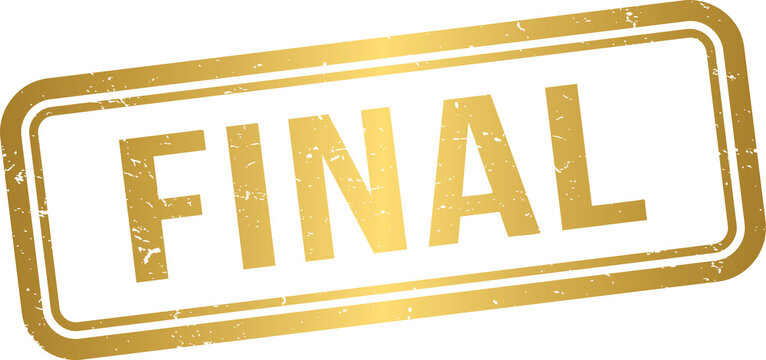 Golden final rubber stamp