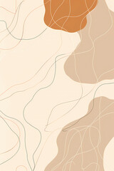 Abstract Wall Art Illustration for living room or Bedroom, generated ai