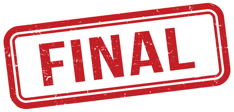 Red final rubber stamp