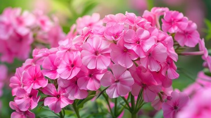 Phlox paniculata Light Pink Flame in bright pink bloom