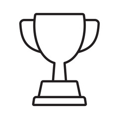 Trophy line icon. Trophy cup, winner cup, victory cup icon. Reward symbol sign for web and mobile.
