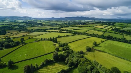 Fototapeta premium Aerial view of rural .