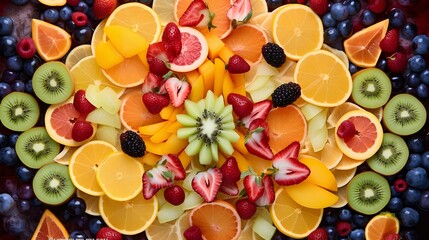 Fototapeta na wymiar background of colorful fruits