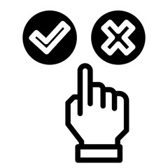 Hand icon on white background. Vector illustration.