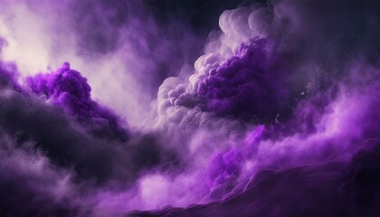 ai generative of hyper realistic of dramatic purple clouds and smoke - obrazy, fototapety, plakaty