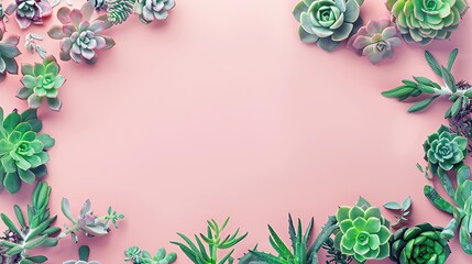 Miniature succulent plants background. Top view succulent cactus, gardening, horticulture theme.