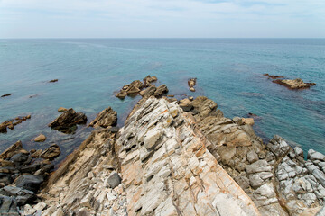 View of the rock on the sea