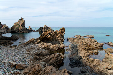 View of the rock on the sea