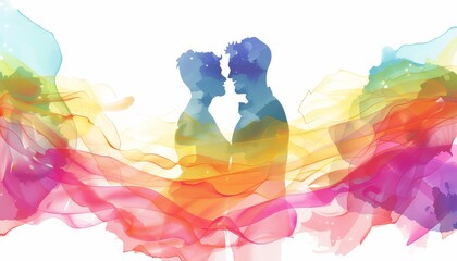 Married, gay, LGBTQIA+ Pride Month - obrazy, fototapety, plakaty