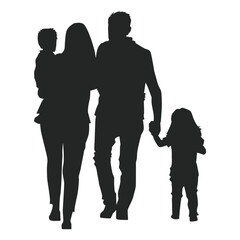 Family Silhouette Illustration