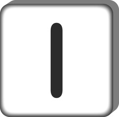 Square letter alphabet i