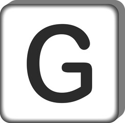 Square letter alphabet g