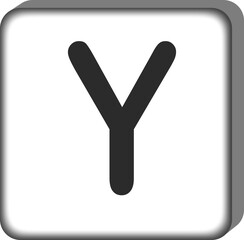 Square letter alphabet y