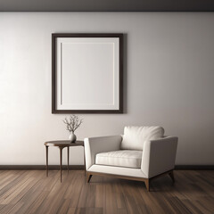 Modern home mockup interior background, 3d render