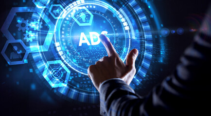 Programmatic Advertising concept.Business, Technology, Internet and network concept.