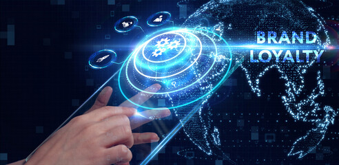 Brand Loyalty Marketing Branding Office Working Accounting Concept.