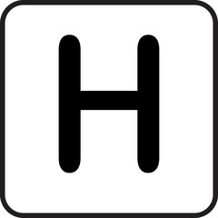 Scrabble line letter h