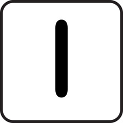 Scrabble line letter i