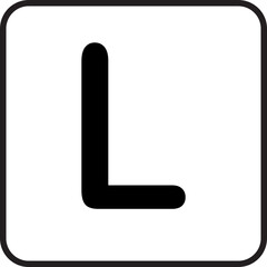 Scrabble line letter l