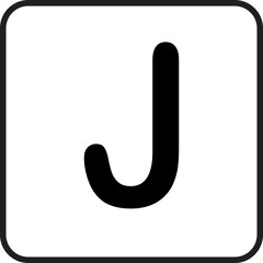 Scrabble line letter j