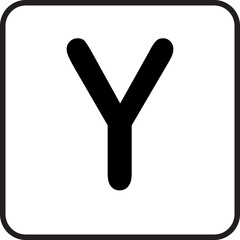 Scrabble line letter y