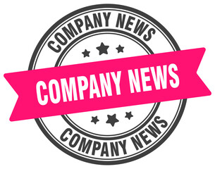 company news stamp. company news label on transparent background. round sign