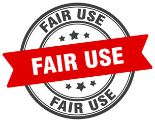 fair use stamp. fair use label on transparent background. round sign